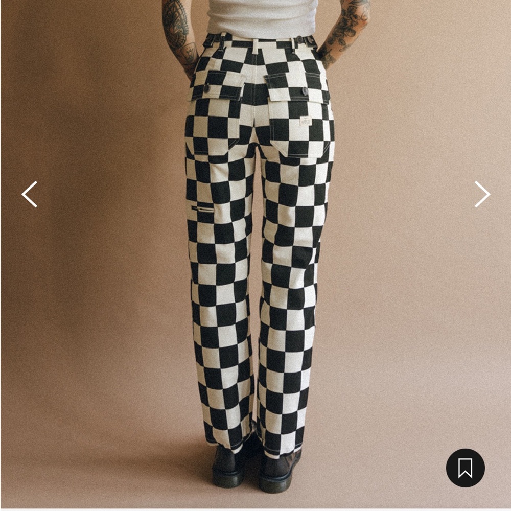 P&Co 304 Service Fatigue Pants - Black Checkerboard size 12UK/6US short